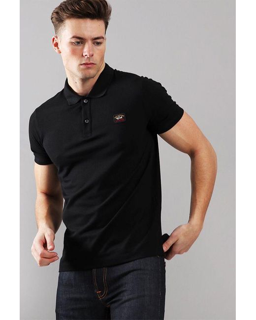 paul and shark black polo shirt