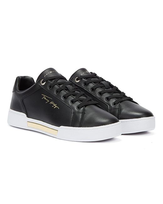 leather elevated tommy sneaker