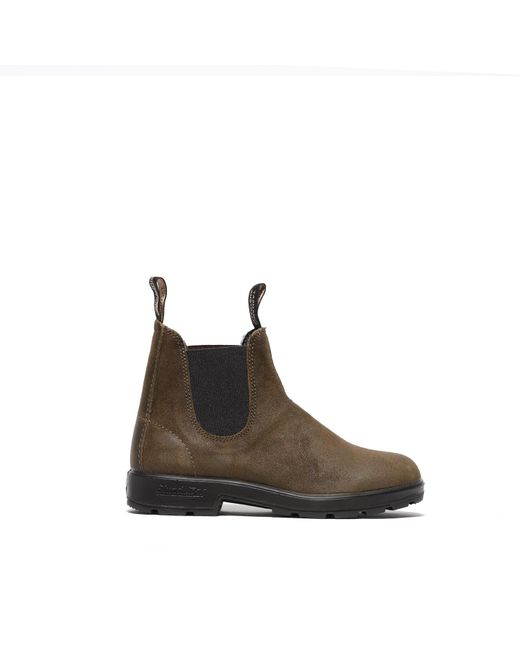 blundstone green suede