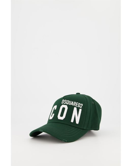 DSquared² Mens Green Icon Cap for Men 