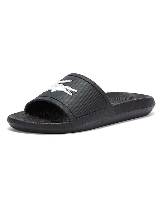 lacoste slides black