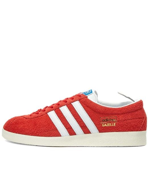 adidas Gazelle Vintage Shoes Scarlet Cloud White Gold Metallic in Scarlet,  White & Gold (Red) for Men - Save 59% - Lyst
