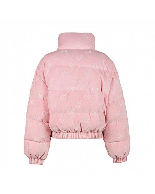 pink suede puffer jacket
