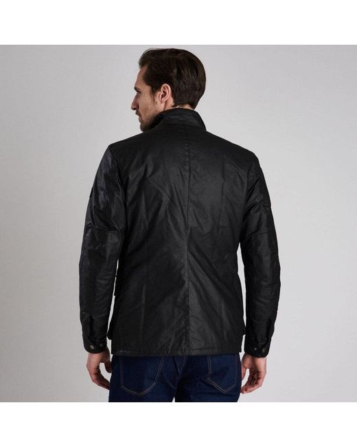 Barbour Cotton International Duke Wax Jacket in Black for Men | Lyst