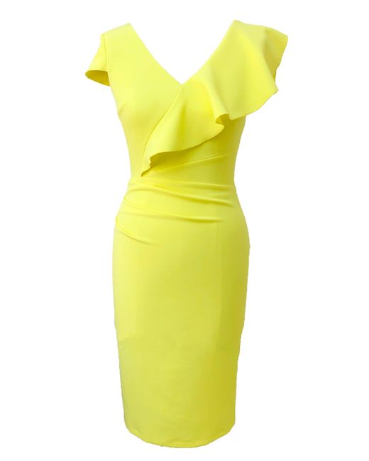 Mellaris Arina Dress Drc354 Crepe in Yellow | Lyst