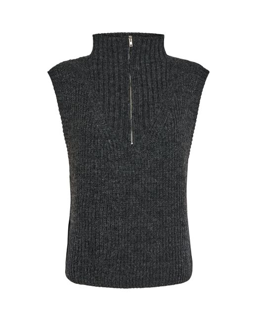 Levete Room Kalima Knitted Waistcoat in Black | Lyst