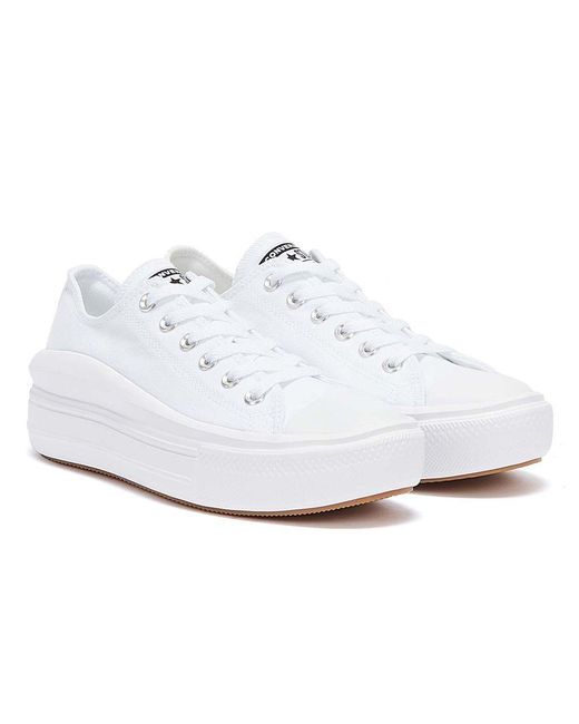 white platform canvas trainers