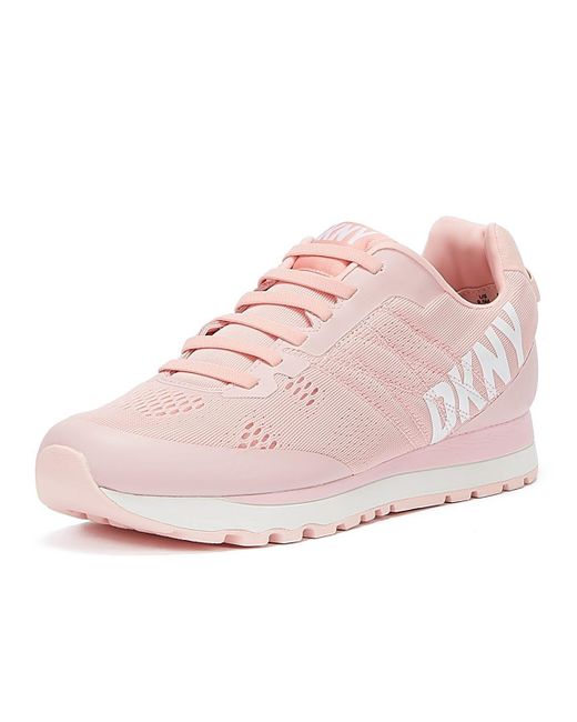 DKNY Jaxson Lace Up jogger Rose Trainers in Pink | Lyst