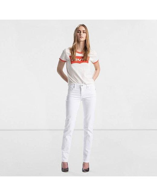 Levi's Denim 712 Slim Leg Jeans Western White 18884 0078 - Save 27% - Lyst