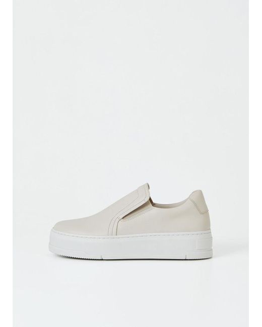 Vagabond Shoemakers Leather Judy Sneakers Cream | Lyst Canada