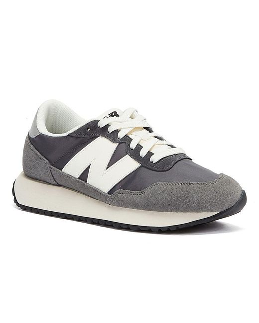 new balance grey & navy 237 sneakers