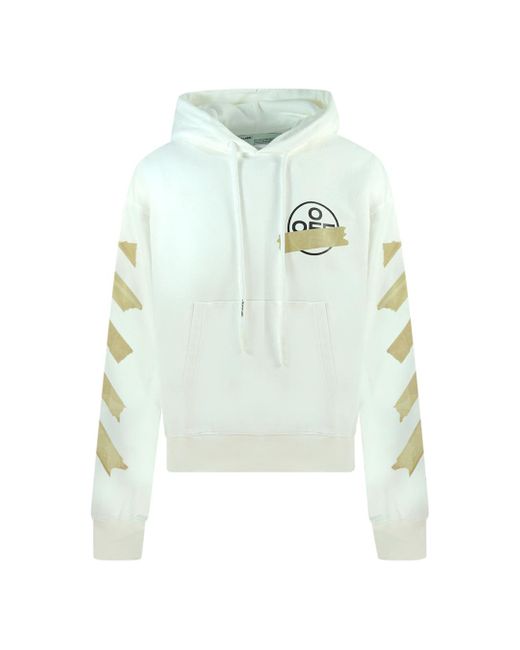 Virgil Abloh Tape Logo White Hoodie 