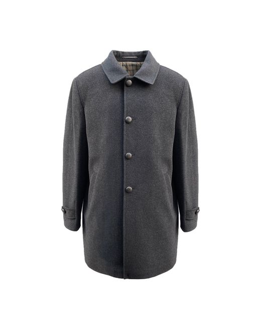 Domenico Tagliente Wool Coat in Grey,Black (Gray) for Men | Lyst