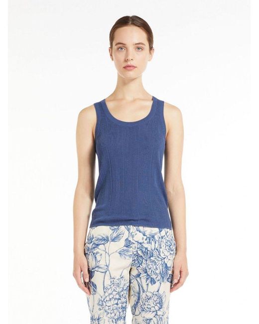 Weekend by Maxmara Synthetic Maxmara Weekend Serra Vest Top M, in Blue -  Lyst