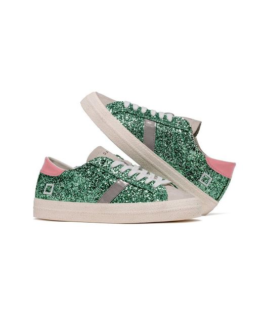 Date Leather Hill Low Glitter Mint in Green | Lyst Canada