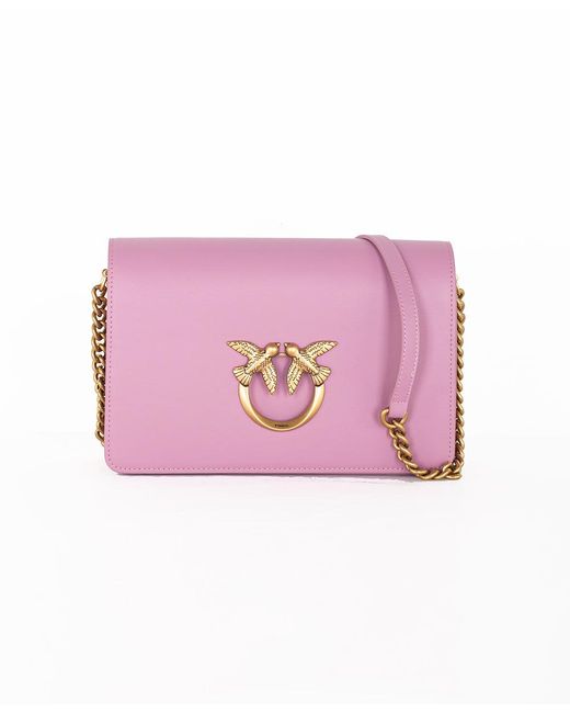 Pinko O Classic Love Bag Click Simply 1 1p22th Y5h7 in Pink | Lyst