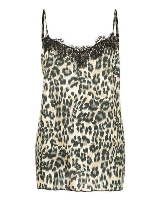 Tommy Hilfiger Icons Leopard Lace Top in Animal Print (Black) | Lyst