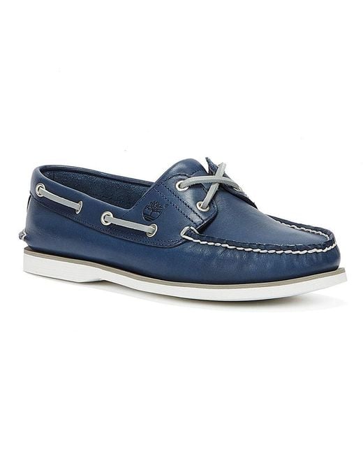 timberland classic boat blue