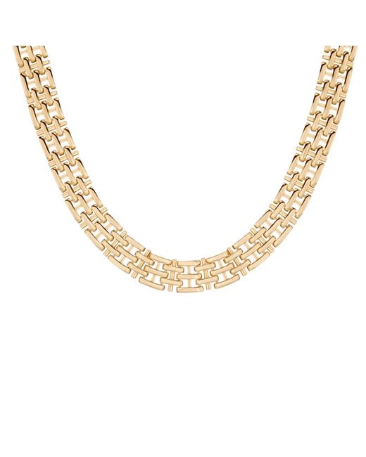 AUrate New York Metallic Panther Chain Link Necklace