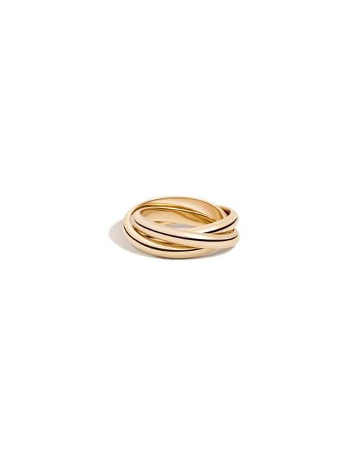 AUrate New York Metallic Interlocking Ring
