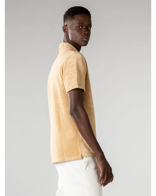 Aurélien Sand Terry Towelling Polo Shirt in Natural for Men | Lyst