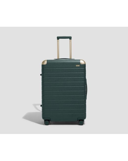 Away Travel Green The Aluminum Edge Medium Checked Suitcase