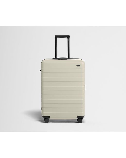 Away Travel Natural The Checked Flex Suitcase