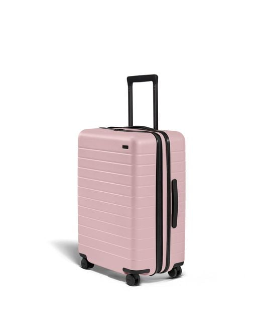 Away Travel Pink The Checked Flex Suitcase