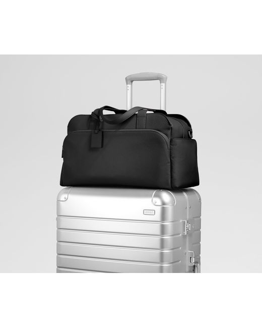 Away Travel Black Leather Duffle