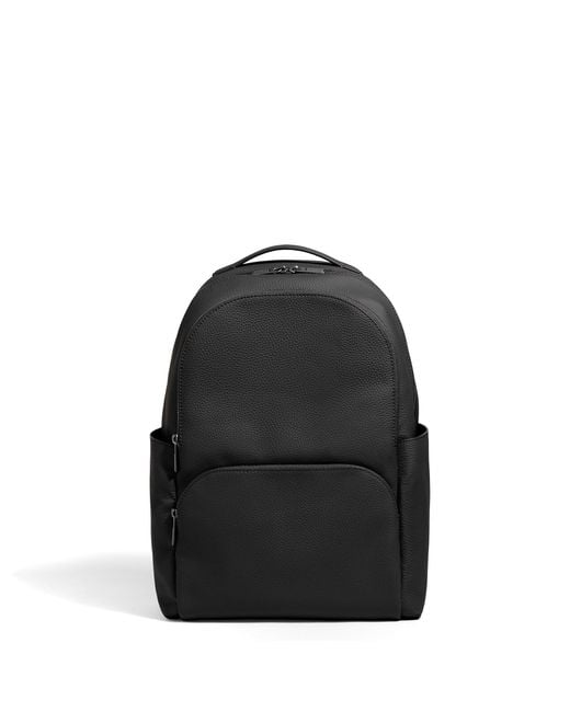 Away Travel Black Leather Backpack