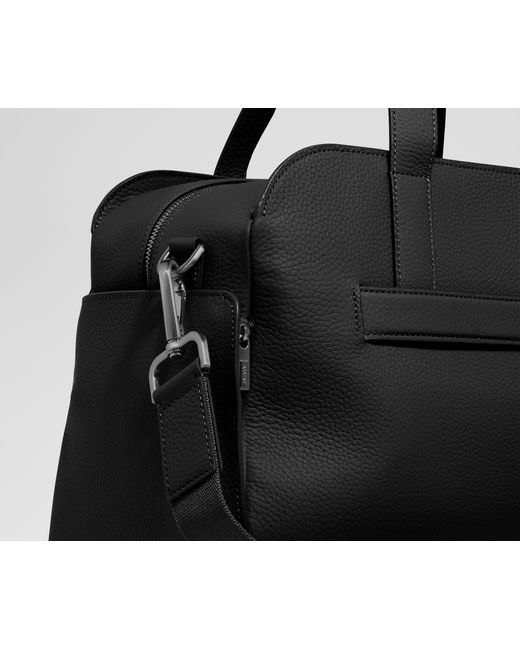 Away Travel Black Leather Duffle