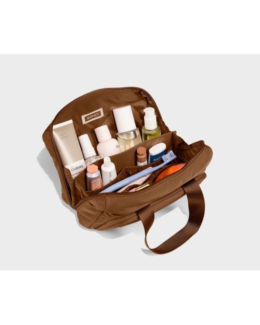 Away Travel Brown Featherlight Daily Cosmetic Case