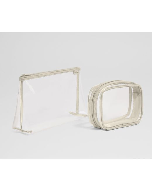 Away Travel White Pouch Set