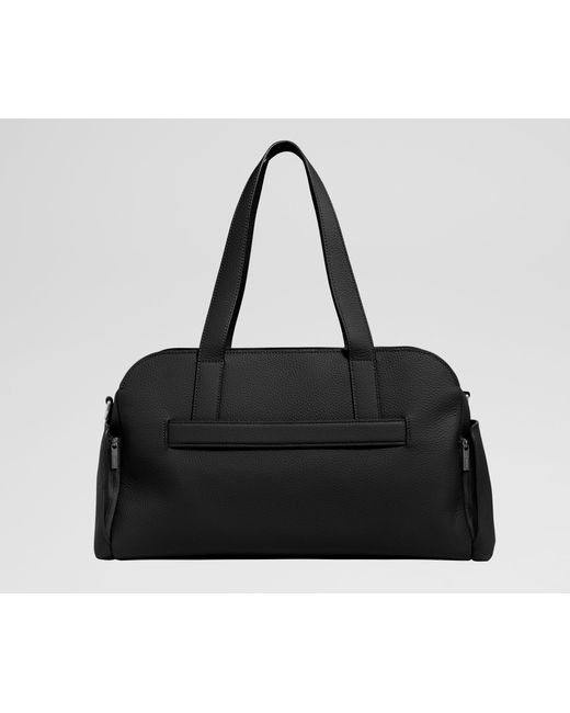 Away Travel Black Leather Duffle