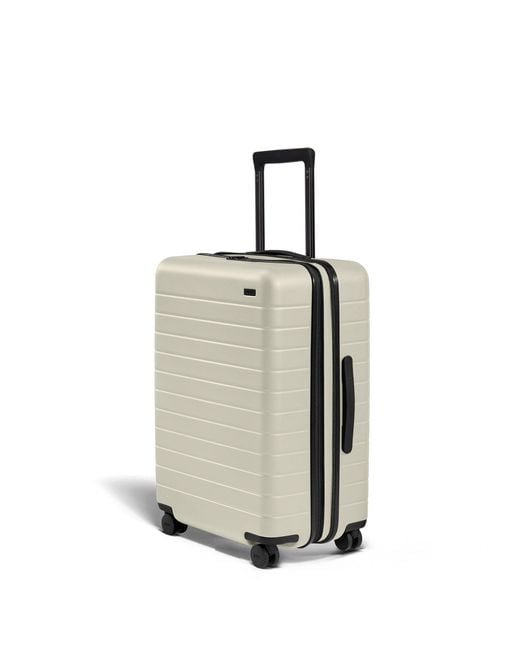 Away Travel Natural The Checked Flex Suitcase
