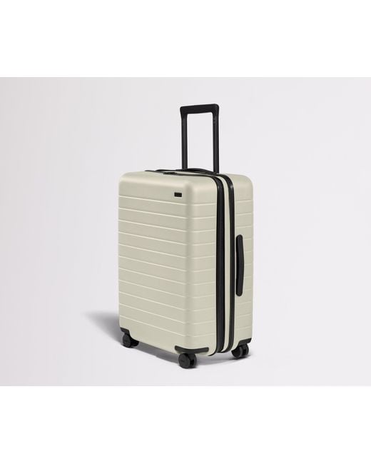 Away Travel Natural The Checked Flex Suitcase