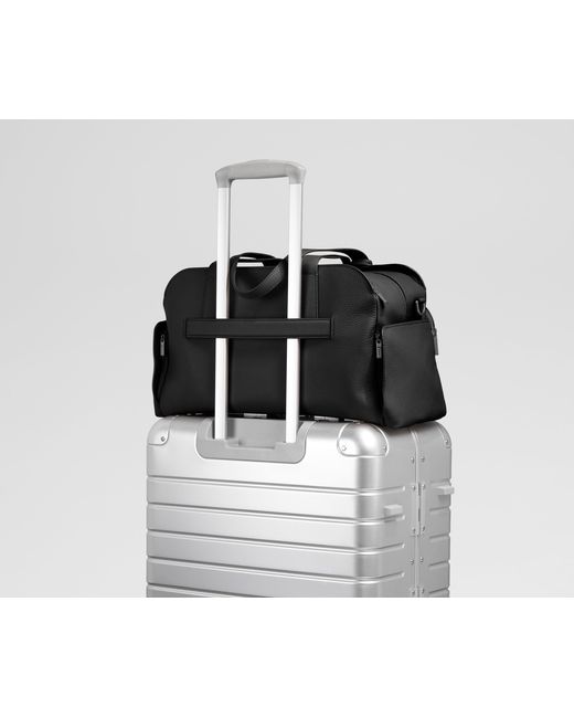 Away Travel Black Leather Duffle