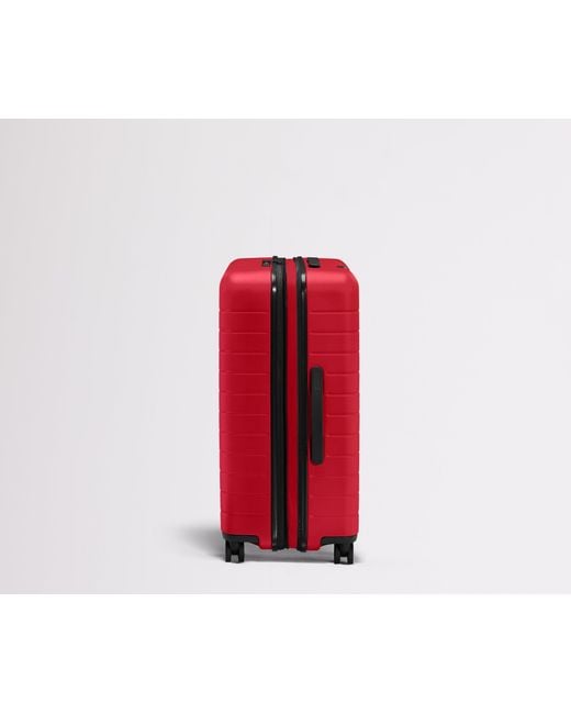 Away Travel Red The Checked Flex Suitcase