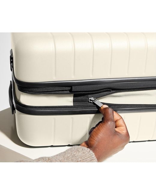 Away Travel Natural The Checked Flex Suitcase