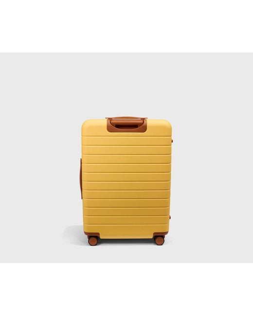 Away Travel Yellow The Checked Suitcase