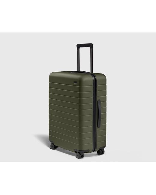 Away Travel Green The Checked Suitcase