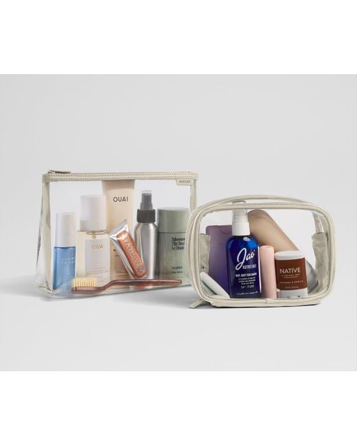 Away Travel White Pouch Set