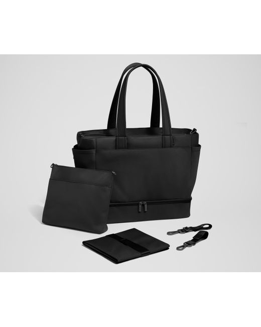 Away Travel Black The Double Diaper Tote