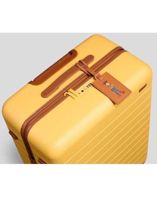 Away Travel Yellow The Checked Suitcase