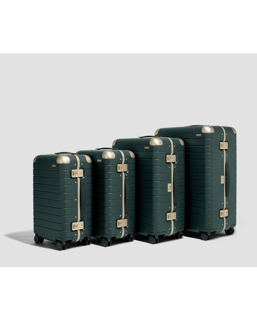Away Travel Green The Aluminum Edge Medium Checked Suitcase