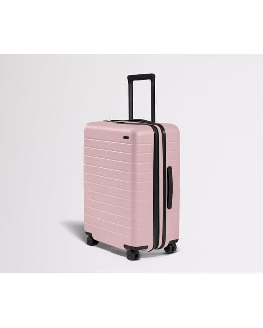 Away Travel Pink The Checked Flex Suitcase