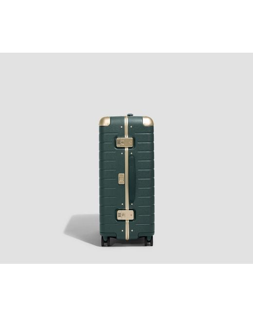 Away Travel Green The Aluminum Edge Medium Checked Suitcase