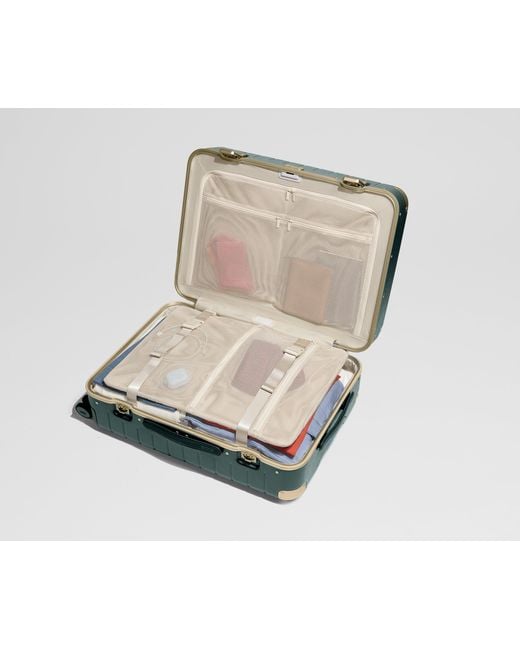 Away Travel Green The Aluminum Edge Medium Checked Suitcase