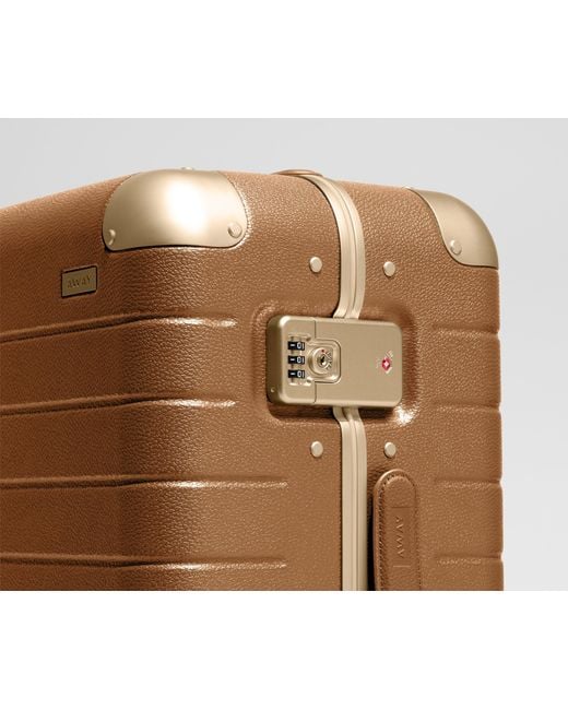 Away Travel Brown The Aluminum Edge Carry-On