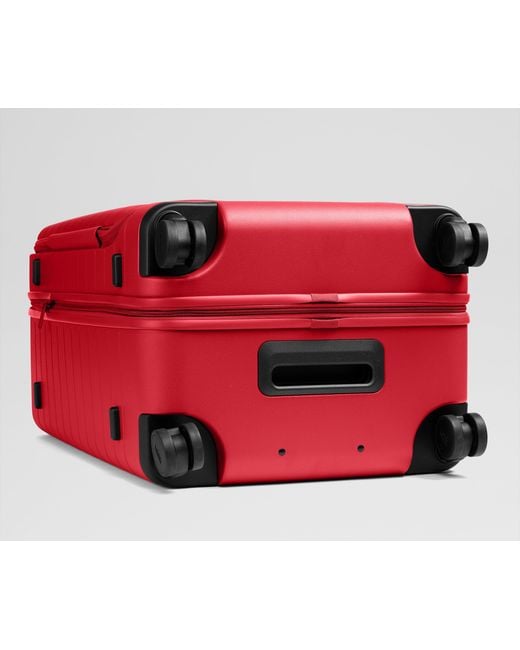 Away Travel Red Topside Medium Checked Suitcase Trunk